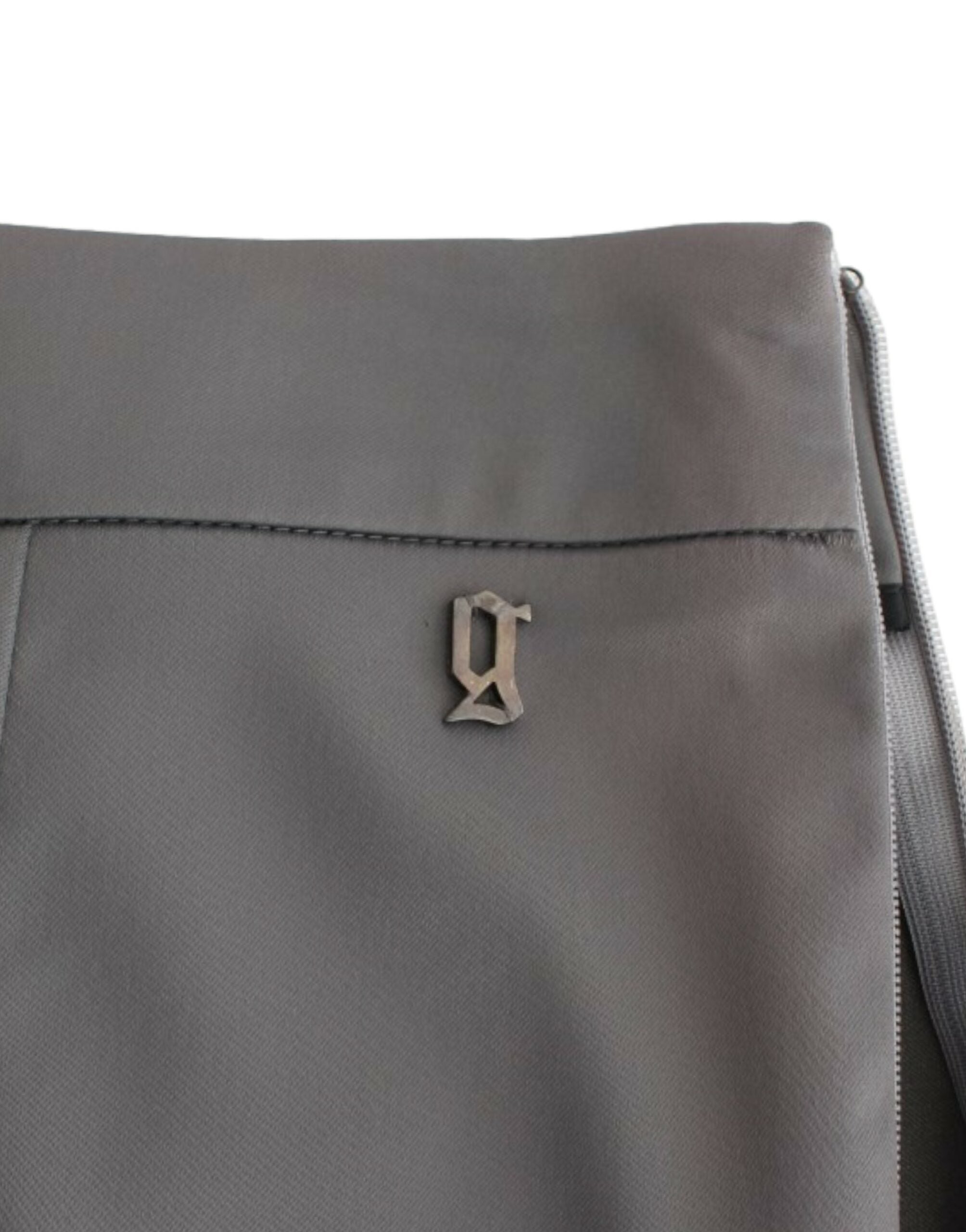 Gray slim fit pants